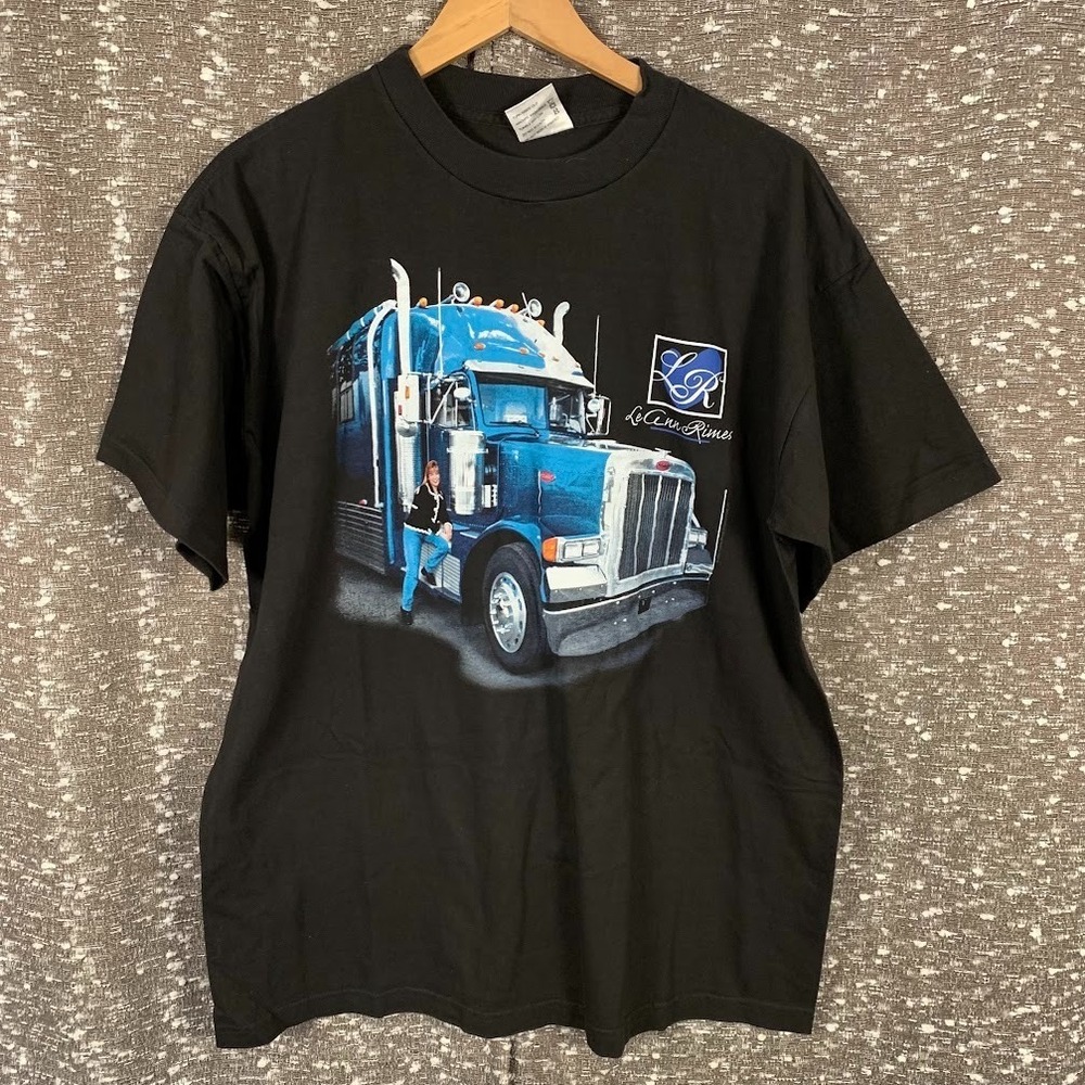 Vtg 90s LeAnn Rimes Country Music Tour Truck Graphic Tee XL USA Made Cronies